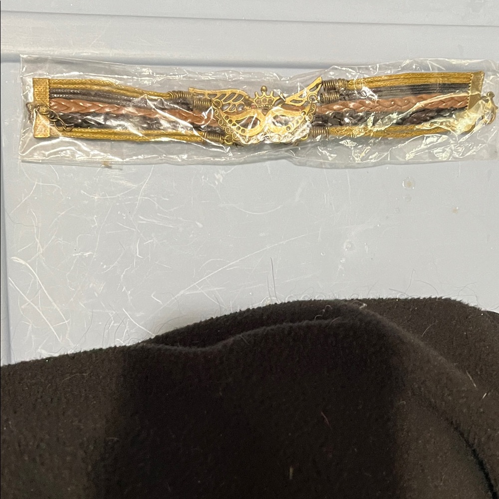 Elegant Gold and Brown Women's Bracelet
